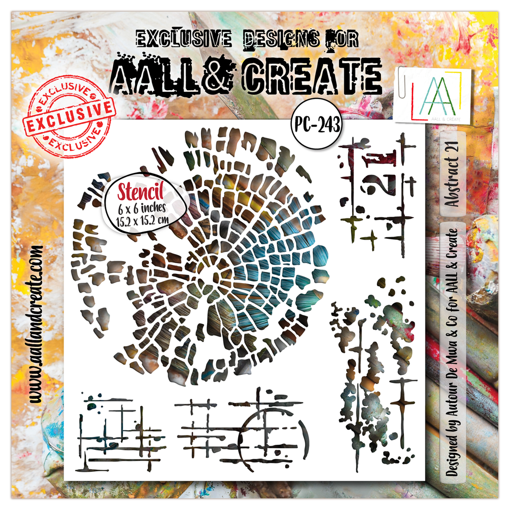 AALL and Create Masking Stencil 6x6 Inch Abstract 21 (AALL-PC-243) AALL and Create Masking Stencil 6x6 Inch Abstract 21 (AALL-PC-243)