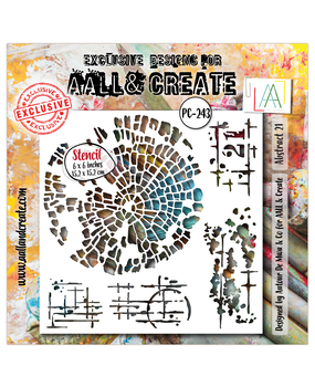 AALL and Create Masking Stencil 6x6 Inch Abstract 21 (AALL-PC-243) AALL and Create Masking Stencil 6x6 Inch Abstract 21 (AALL-PC-243)