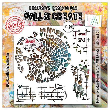 AALL and Create Masking Stencil 6x6 Inch Abstract 21 (AALL-PC-243) AALL and Create Masking Stencil 6x6 Inch Abstract 21 (AALL-PC-243)