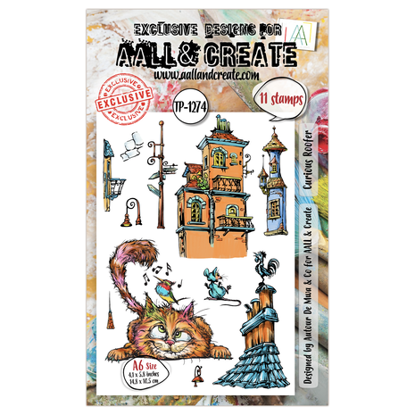 AALL and Create Clear Stamp Set A6 Curious Roofer (AALL-TP-1274)