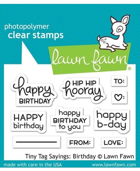 Lawn Fawn Tiny Tag Sayings: Birthday Clear Stamps (LF1421) Lawn Fawn Tiny Tag Sayings: Birthday Clear Stamps (LF1421)