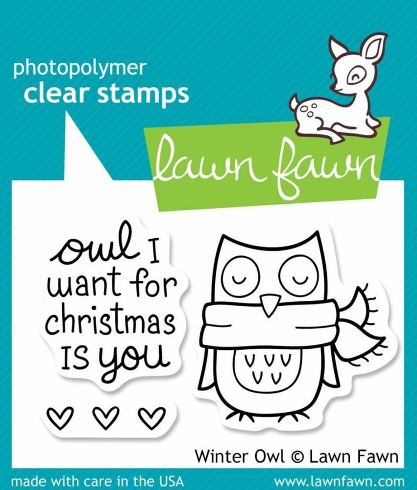 Lawn Fawn Winter Owl Clear Stamps (LF434)