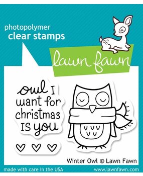 Lawn Fawn Winter Owl Clear Stamps (LF434)