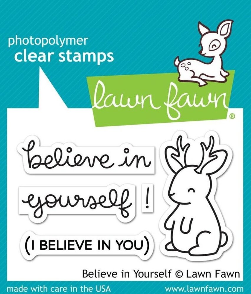 Lawn Fawn Believe in Yourself Clear Stamps (LF1042)