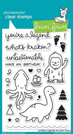 Lawn Fawn Loveable Legends Clear Stamps (LF1038)
