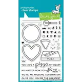Lawn Fawn Pizza My Heart Clear Stamps (LF1018)