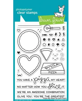 Lawn Fawn Pizza My Heart Clear Stamps (LF1018) Lawn Fawn Pizza My Heart Clear Stamps (LF1018)