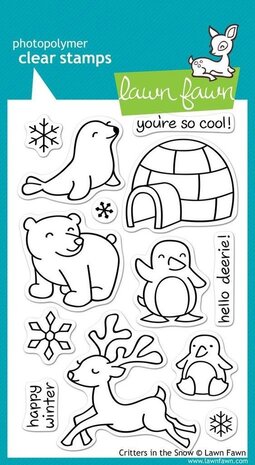 Lawn Fawn Critters In the Snow Clear Stamps (LF312)