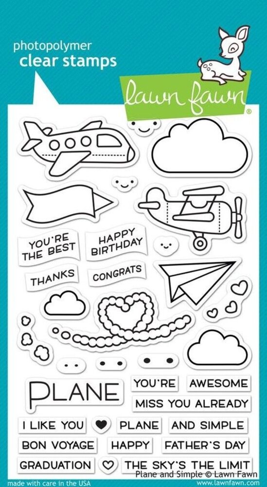Lawn Fawn Plane and Simple Clear Stamps (LF1409)