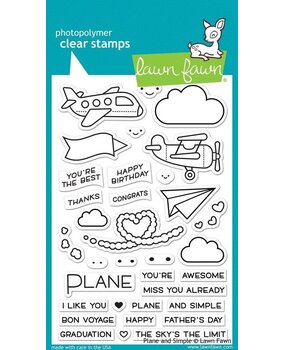 Lawn Fawn Plane and Simple Clear Stamps (LF1409)