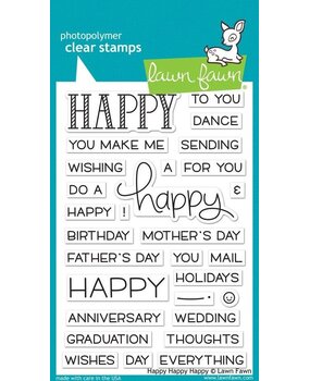 Lawn Fawn Happy Happy Happy Clear Stamps (LF1334)