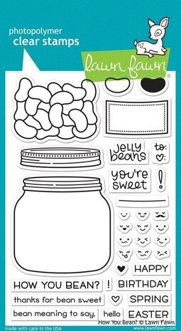 Lawn Fawn How You Bean? Clear Stamps (LF1325)