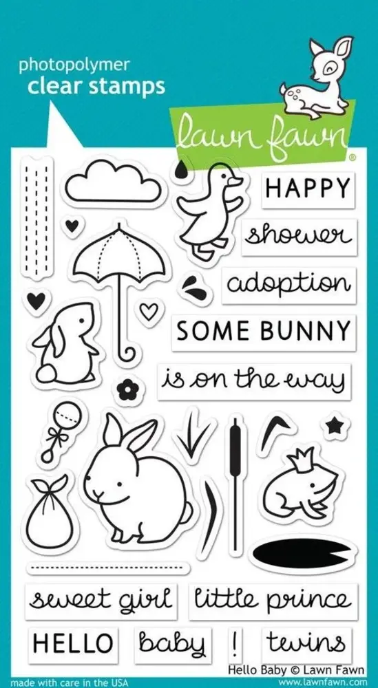 Lawn Fawn Hello Baby Clear Stamps (LF673)