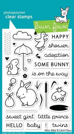 Lawn Fawn Hello Baby Clear Stamps (LF673)