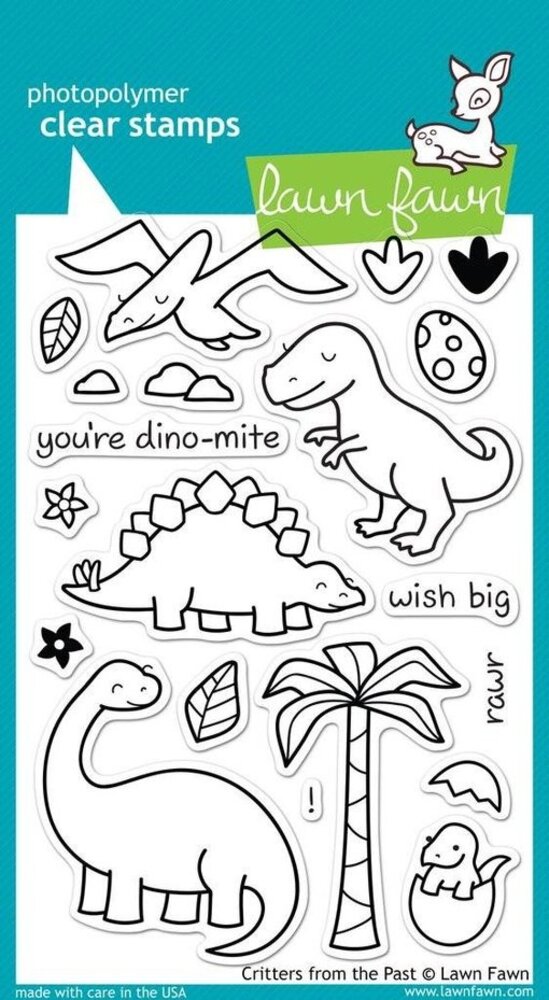 Lawn Fawn Critters From The Past Clear Stamps (LF602) Lawn Fawn Critters From The Past Clear Stamps (LF602)
