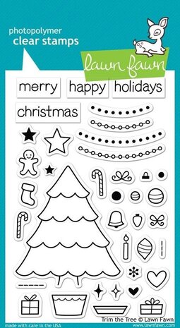 Lawn Fawn Trim the Tree Clear Stamps (LF564) Lawn Fawn Trim the Tree Clear Stamps (LF564)