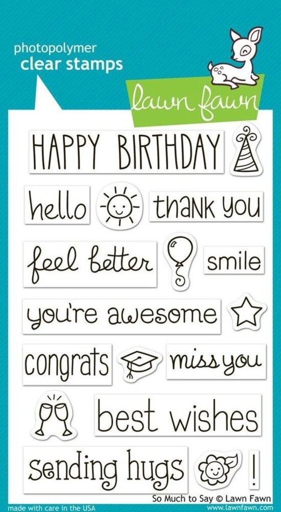 Lawn Fawn So Much To Say Clear Stamps (LF446)