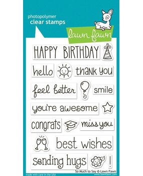 Lawn Fawn So Much To Say Clear Stamps (LF446)