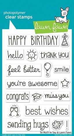 Lawn Fawn So Much To Say Clear Stamps (LF446)