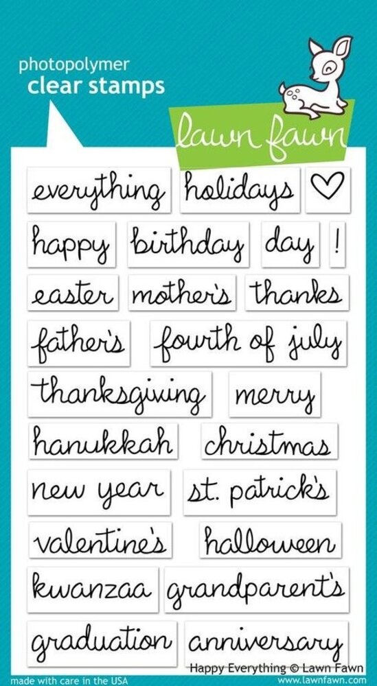 Lawn Fawn Happy Everything Clear Stamps (LF430)