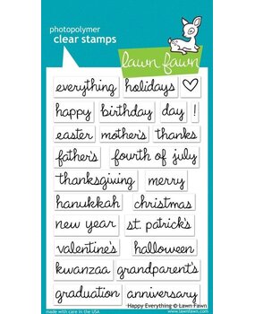 Lawn Fawn Happy Everything Clear Stamps (LF430)