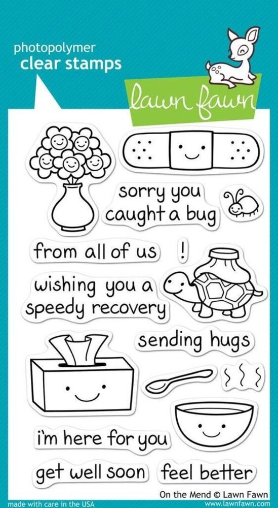 Lawn Fawn On The Mend Clear Stamps (LF351)