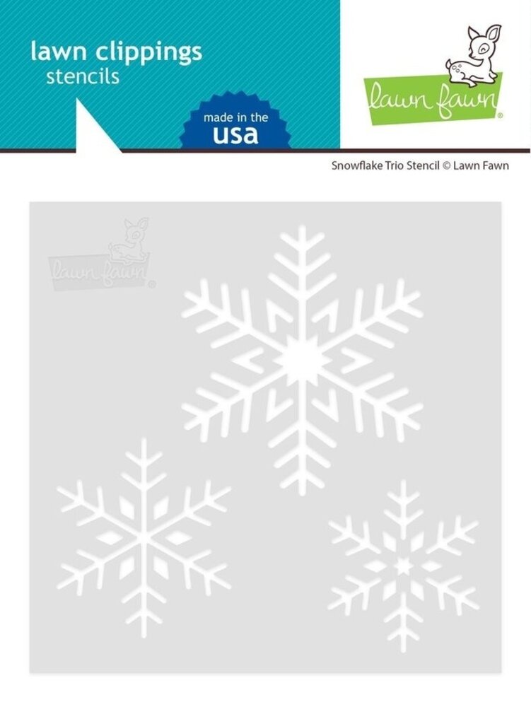 Lawn Fawn Snowflake Trio 6x6 Inch Stencil (LF2460) Lawn Fawn Snowflake Trio 6x6 Inch Stencil (LF2460)