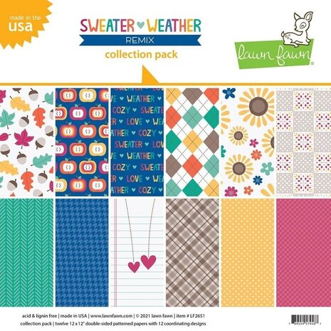 Lawn Fawn Sweater Weather Remix 12x12 Inch Collection Pack (LF2651) Lawn Fawn Sweater Weather Remix 12x12 Inch Collection Pack (LF2651)