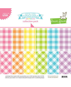 Lawn Fawn Gotta Have Gingham Rainbow 12x12 Inch Collection Pack (LF2758) Lawn Fawn Gotta Have Gingham Rainbow 12x12 Inch Collection Pack (LF2758)