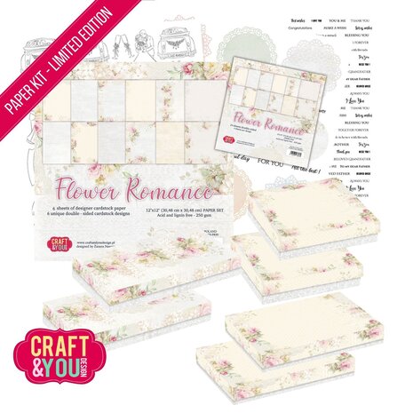 Craft & You Flower Romance Paper Kit (CKIT-FR-EN) Craft & You Flower Romance Paper Kit (CKIT-FR-EN)