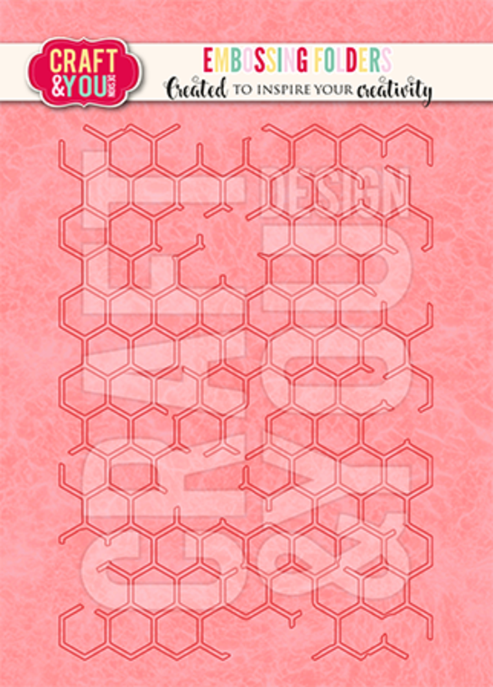 Craft & You Embossing Folder A6 Honeycomb Background (CFE-001) Craft & You Embossing Folder A6 Honeycomb Background (CFE-001)
