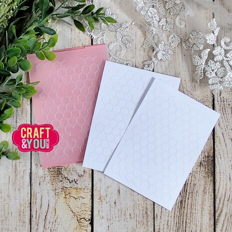 Craft & You Embossing Folder A6 Honeycomb Background (CFE-001) Craft & You Embossing Folder A6 Honeycomb Background (CFE-001)