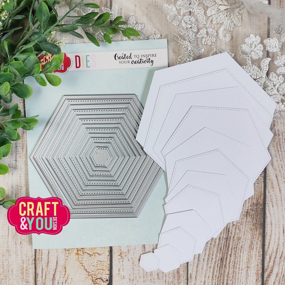 Craft & You Dies Hexagon Base Set (CW343) Craft & You Dies Hexagon Base Set (CW343)