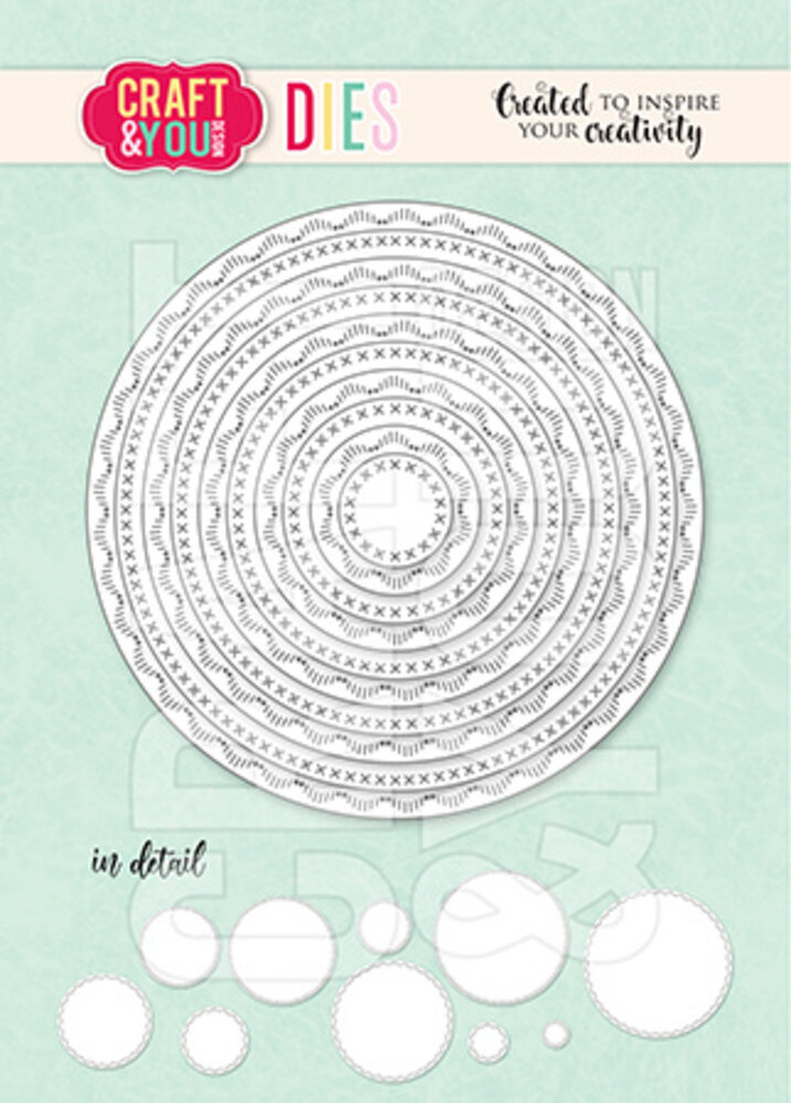 Craft & You Dies Circles Base Decorative Stiches (CW348) Craft & You Dies Circles Base Decorative Stiches (CW348)