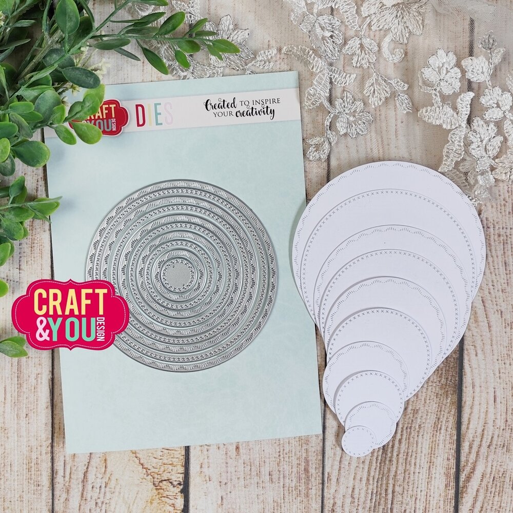 Craft & You Dies Circles Base Decorative Stiches (CW348) Craft & You Dies Circles Base Decorative Stiches (CW348)