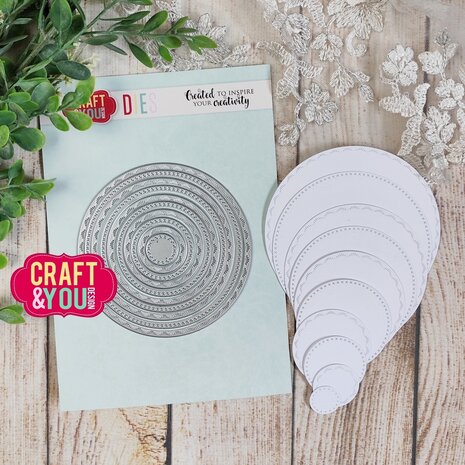Craft & You Dies Circles Base Decorative Stiches (CW348) Craft & You Dies Circles Base Decorative Stiches (CW348)