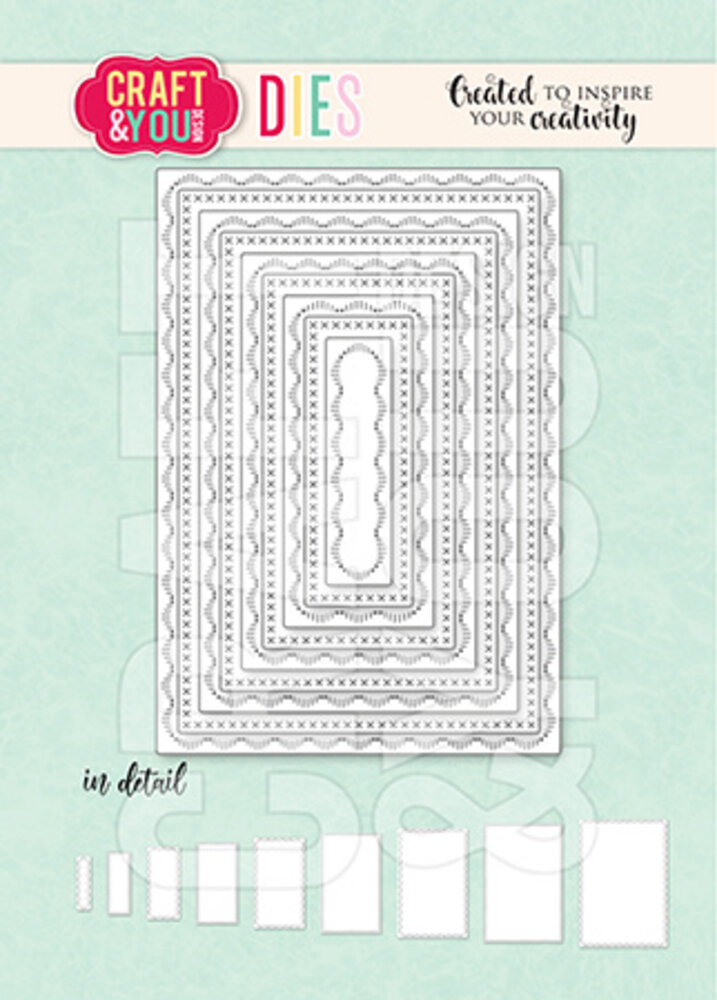 Craft & You Dies Rectangles Base Decorative Stiches (CW349) Craft & You Dies Rectangles Base Decorative Stiches (CW349)