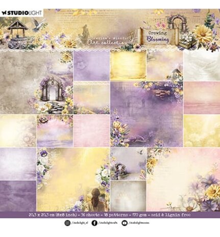 Studio Light Growing & Blooming 8x8 Inch Background Paper Pad (JMA-GB-DPP320) Studio Light Growing & Blooming 8x8 Inch Background Paper Pad (JMA-GB-DPP320)