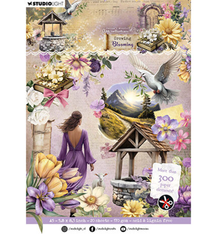 Studio Light Growing & Blooming A5 Die-Cut Paper Pad (JMA-GB-DCPP318)
