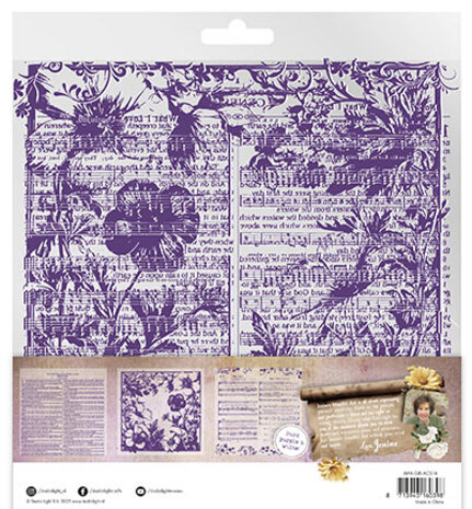 Studio Light Growing & Blooming Acetate Sheets 8x8 Inch White & Dark Purple (JMA-GB-ACS14)