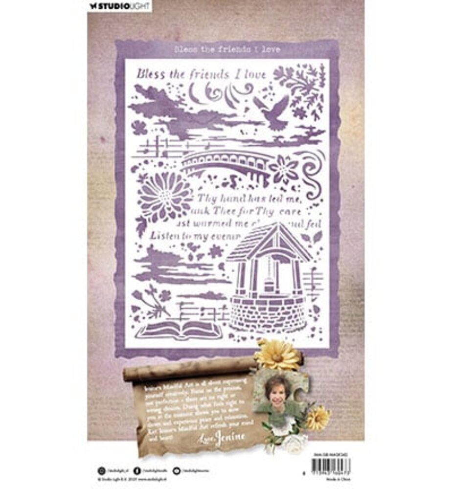Studio Light Growing & Blooming Masking Stencil Bless the friends I love (JMA-GB-MASK342) Studio Light Growing & Blooming Masking Stencil Bless the friends I love (JMA-GB-MASK342)