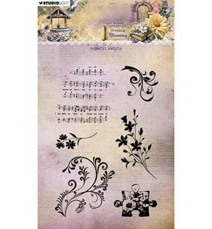Studio Light Growing & Blooming Clear Stamp Hopeful Swirls (JMA-GB-STAMP836) Studio Light Growing & Blooming Clear Stamp Hopeful Swirls (JMA-GB-STAMP836)