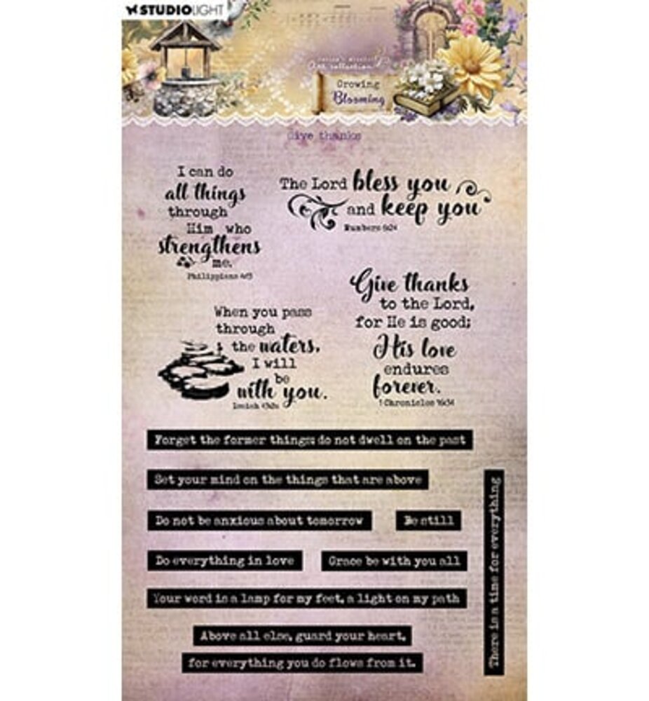 Studio Light Growing & Blooming Clear Stamp Give Thanks (JMA-GB-STAMP837) Studio Light Growing & Blooming Clear Stamp Give Thanks (JMA-GB-STAMP837)