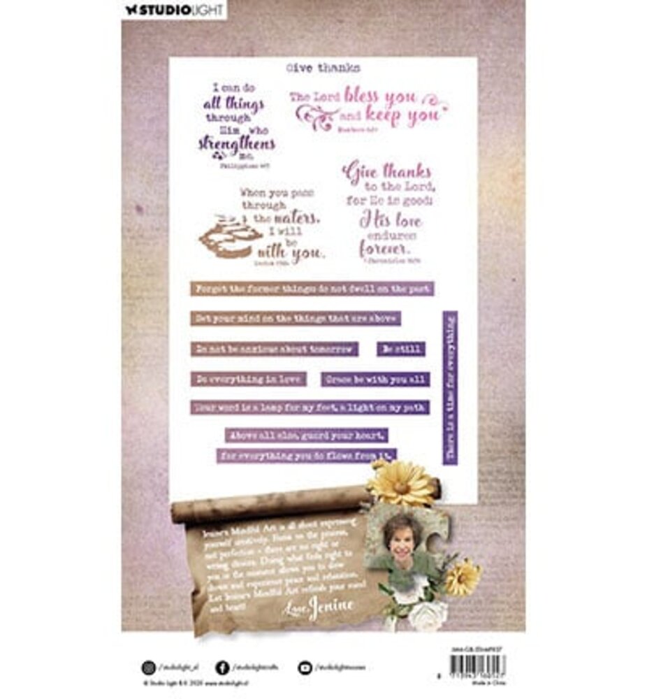 Studio Light Growing & Blooming Clear Stamp Give Thanks (JMA-GB-STAMP837) Studio Light Growing & Blooming Clear Stamp Give Thanks (JMA-GB-STAMP837)