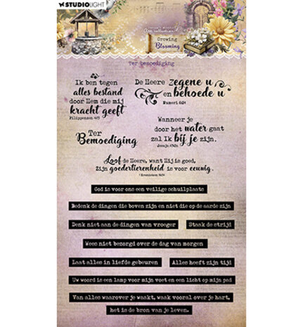 Studio Light Growing & Blooming Clear Stamp Ter Bemoediging (JMA-GB-STAMP838) Studio Light Growing & Blooming Clear Stamp Ter Bemoediging (JMA-GB-STAMP838)