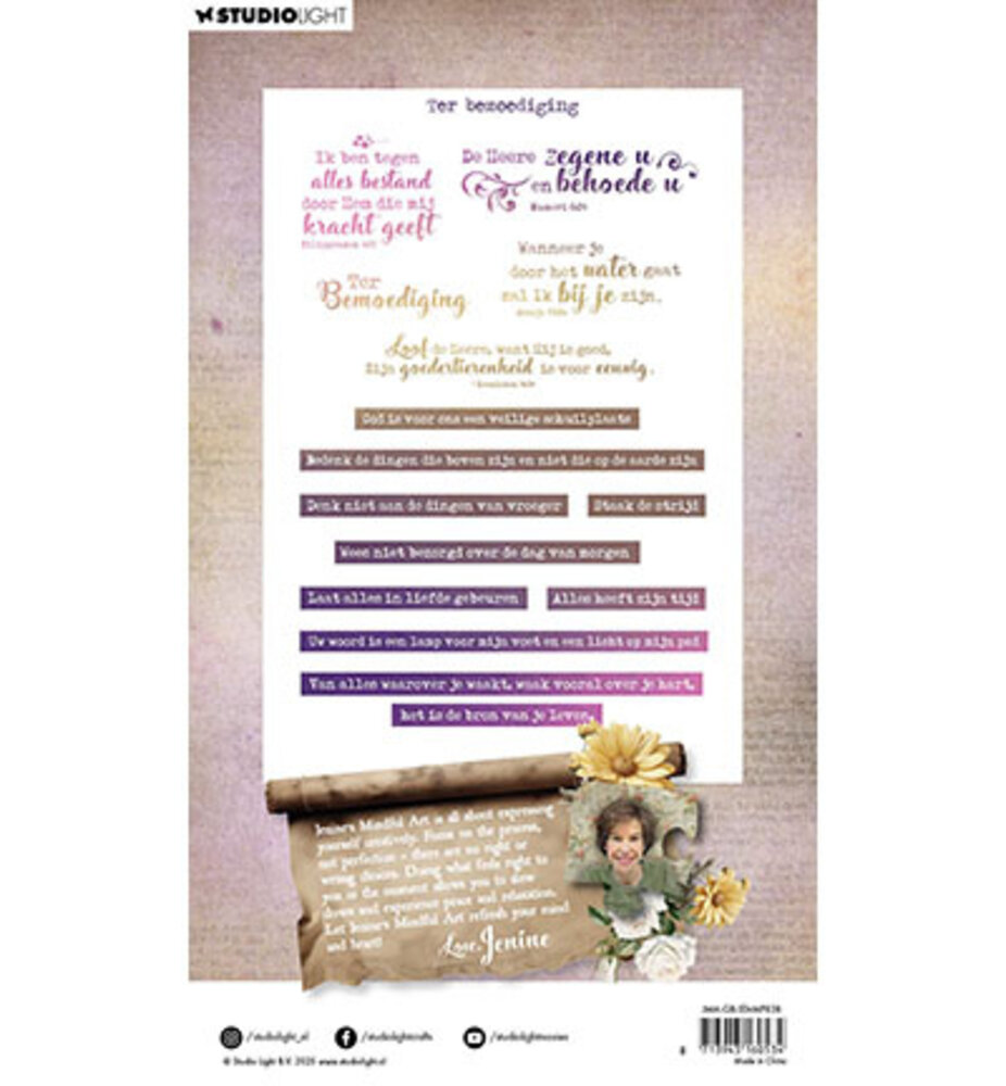 Studio Light Growing & Blooming Clear Stamp Ter Bemoediging (JMA-GB-STAMP838) Studio Light Growing & Blooming Clear Stamp Ter Bemoediging (JMA-GB-STAMP838)