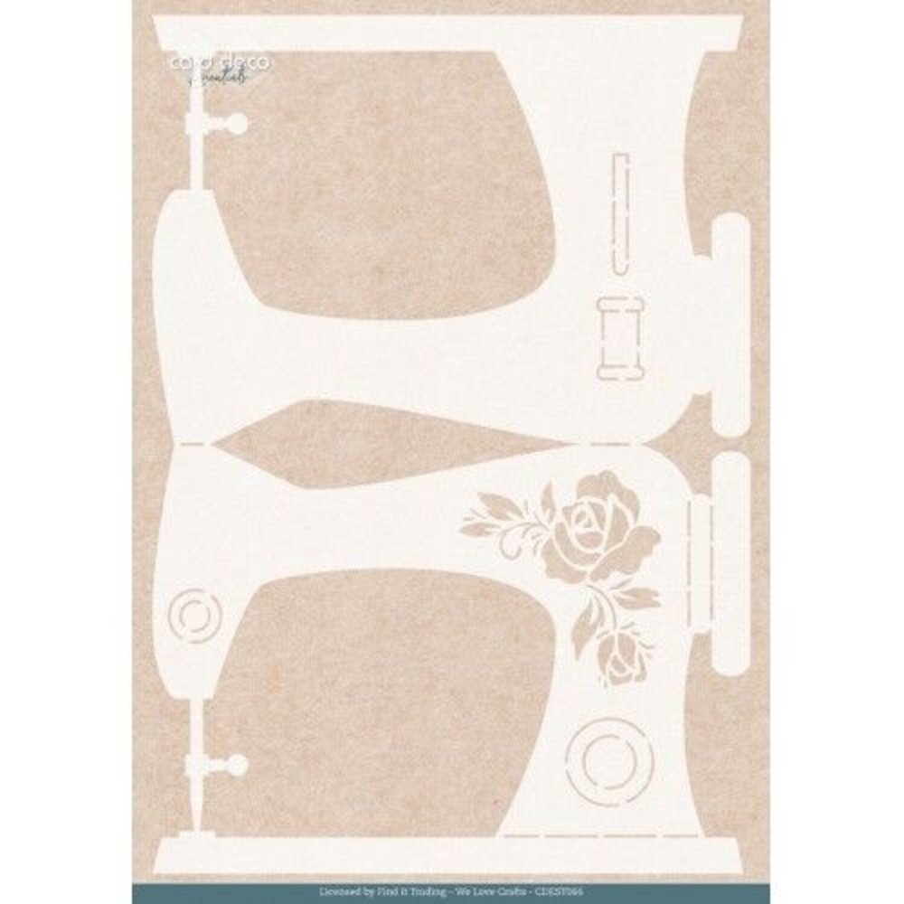 Card Deco Folding Card Stencil Sewing Machine (CDEST066)