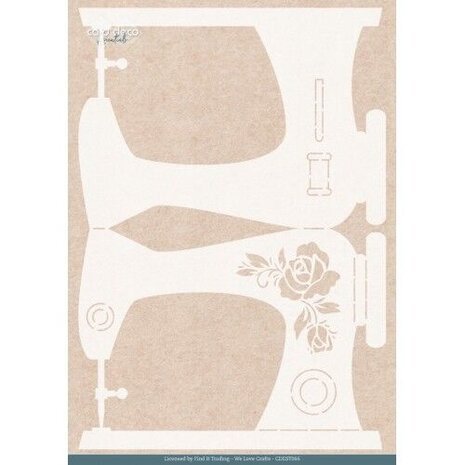 Card Deco Folding Card Stencil Sewing Machine (CDEST066)