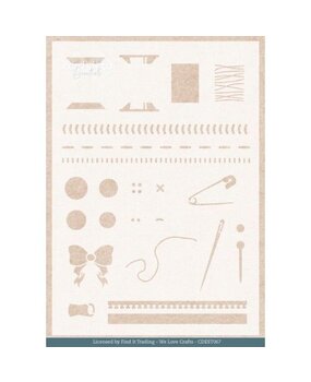 Card Deco Mixed Media Stencil Sewing Stitches (CDEST067) Card Deco Mixed Media Stencil Sewing Stitches (CDEST067)