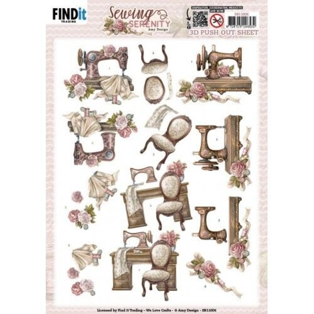 Amy Design Sewing Serenity 3D Push Out Sewing Machine (SB11006) Amy Design Sewing Serenity 3D Push Out Sewing Machine (SB11006)